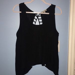 Urban Outfitters black tank top with open back
